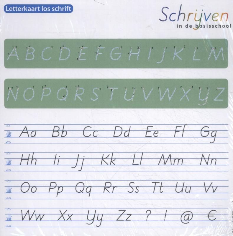 Omslag van Schrijven in de basisschool 3e editie los schrift letter-/cijferkaart(10 ex)