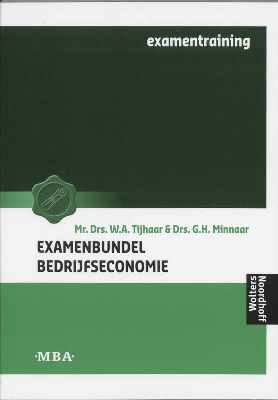 Omslag van Examenbundel bedrijfseconomie mba