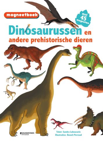 Omslag van Magneetboek Dinosaurussen (en andere prehistorische dieren)