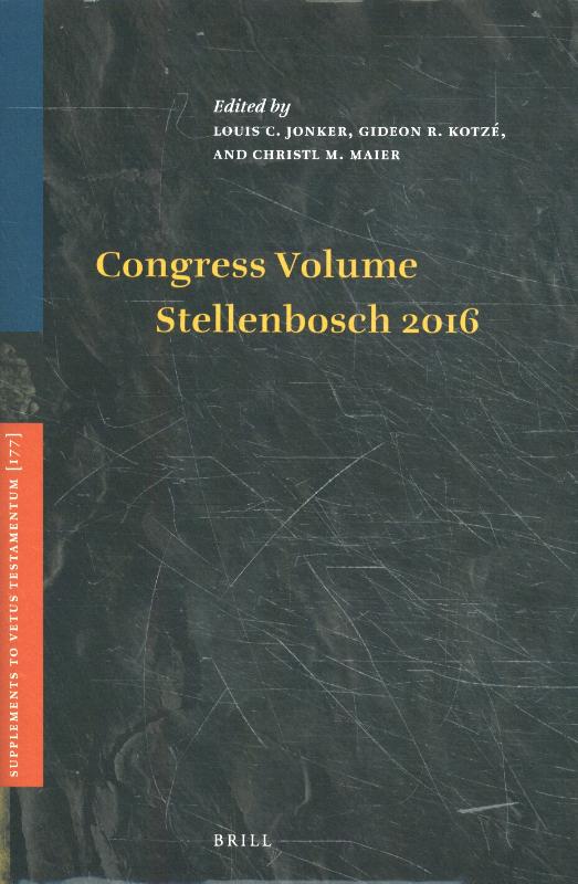 Omslag van Congress Volume Stellenbosch 2016
