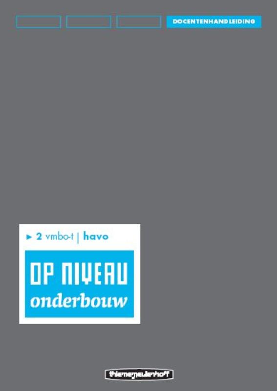 Omslag van Docentenhandleiding/lineair