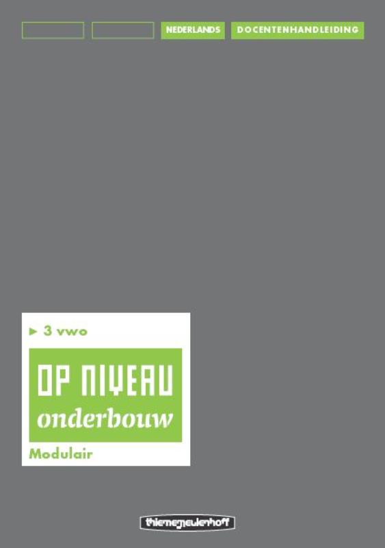 Omslag van Docentenhandleiding/modulair