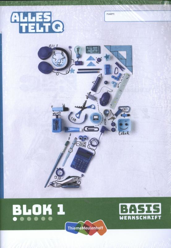 Omslag van Alles telt Q Leerwerkschriften basis blok 1 t/m 3 groep 7
