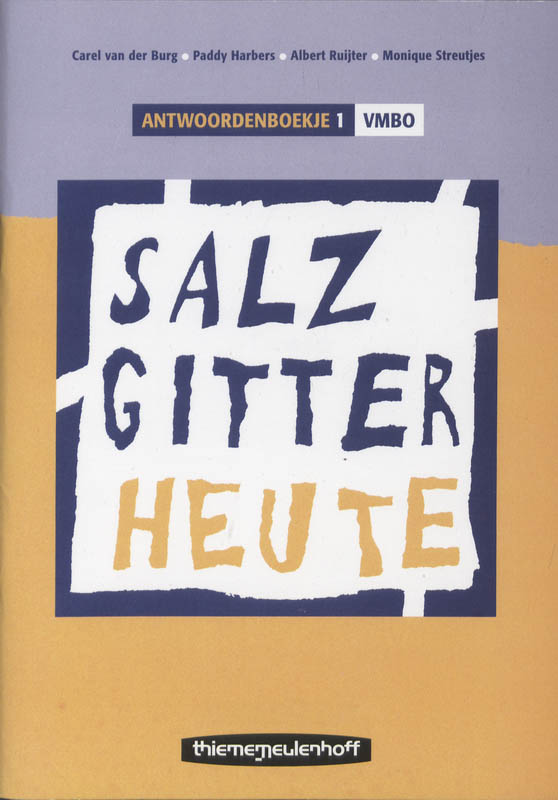 Omslag van Salzgitter Heute 1 vmbo Antwoordenboekje