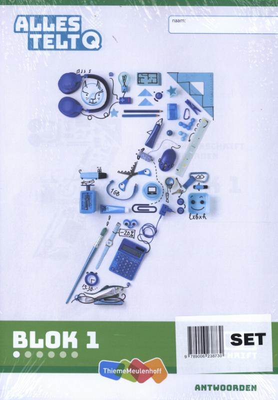 Omslag van Alles telt Q Antwoordschrift Plus blok 1 t/m 6 groep 7
