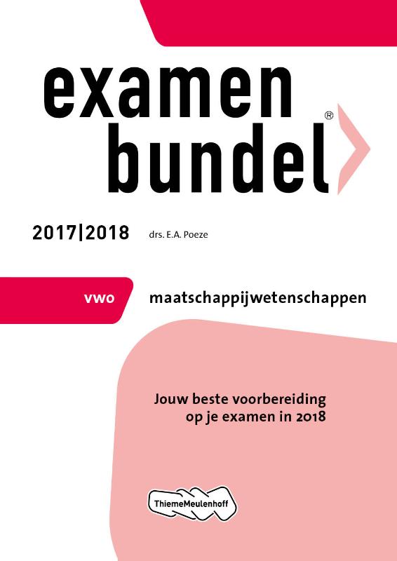 Omslag van Examenbundel vwo Maatschappijwetenschappen 2017/2018