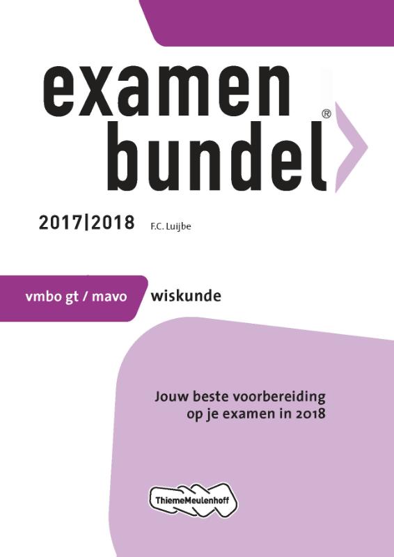 Omslag van Examenbundel vmbo-gt/mavo Wiskunde 2017/2018