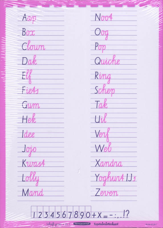 Omslag van Schrift Letterkaart groep 4/5 (25 ex)
