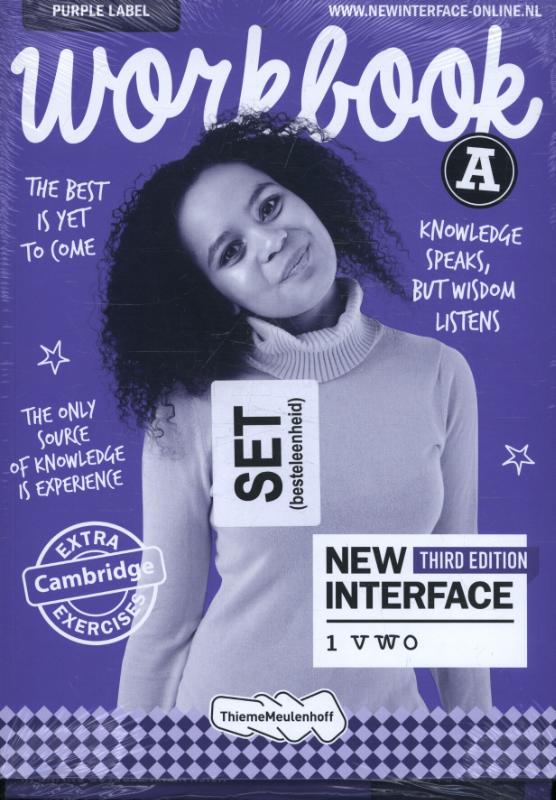 Omslag van New Interface 1 vwo Combipakket Werkboek + totaallicentie Purple label