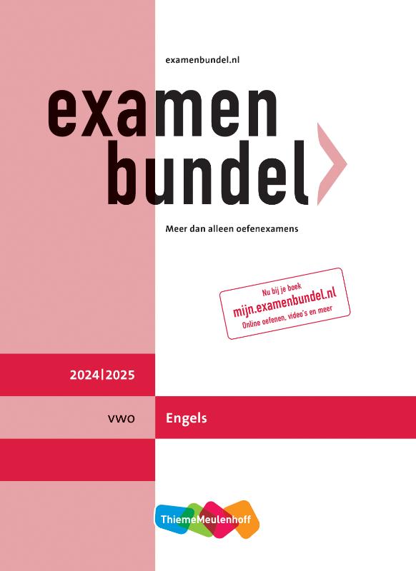 Omslag van Examenbundel online + boek vwo Engels 2024/2025