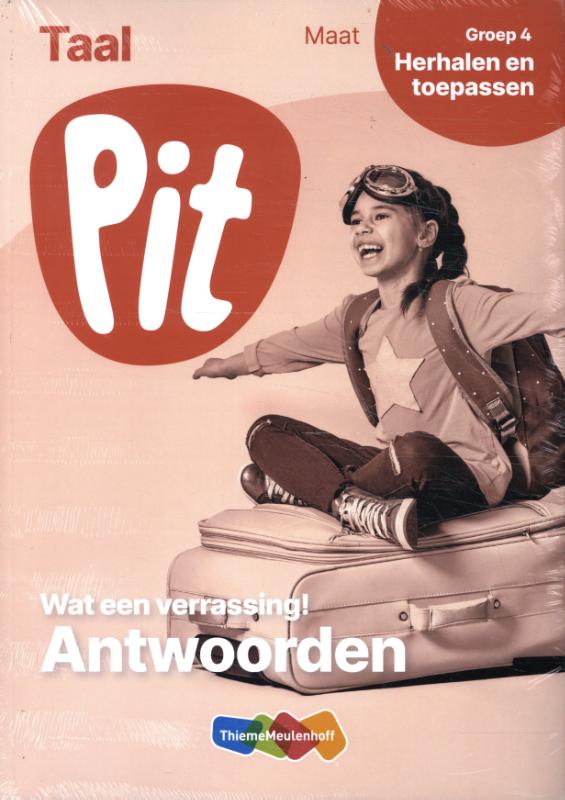 Omslag van Pit Taal Antwoorden leerwerkschriften maat groep 4