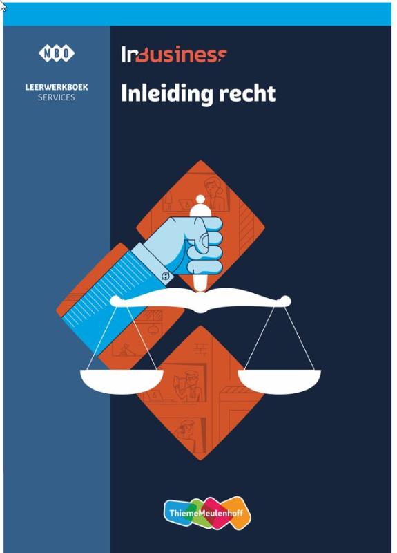 Omslag van InBusiness Services Inleiding Recht leerwerkboek+online verwerking