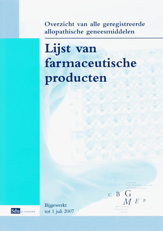 Omslag van Lijst famaceutische producten