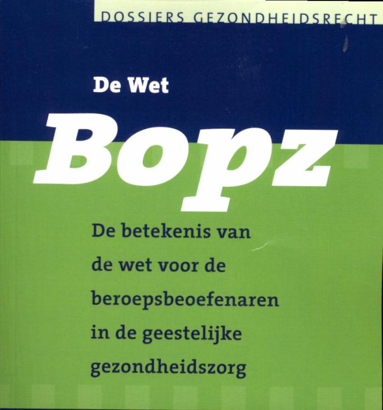 Omslag van De wet bopz