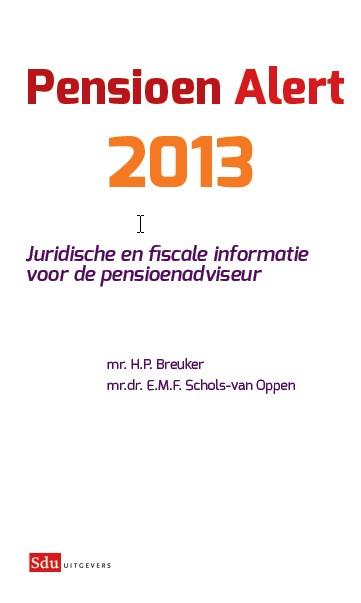 Omslag van Pensioen Alert 2013
