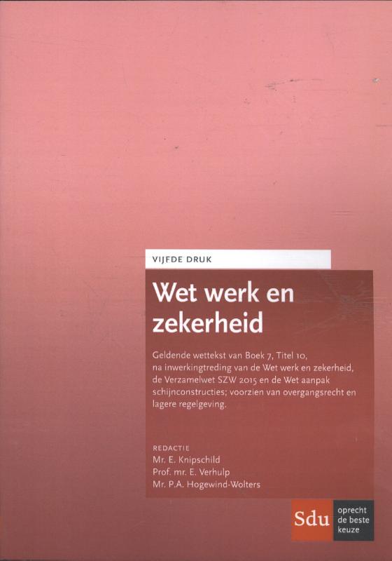 Omslag van Wet werk en zekerheid