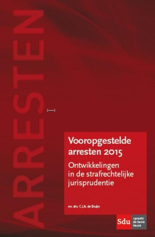 Omslag van Vooropgestelde arresten 2015