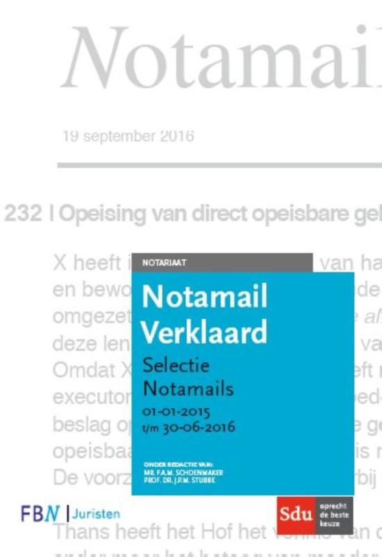 Omslag van Notamail Verklaard