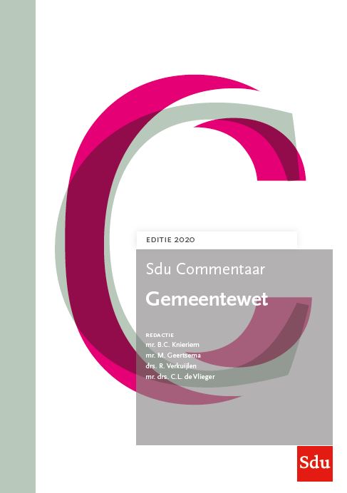 Omslag van Sdu Commentaar Gemeentewet. Editie 2020