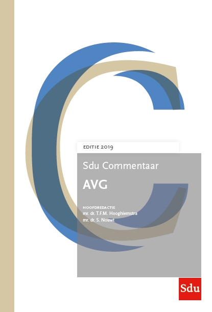Omslag van Sdu Commentaar AVG, Editie 2019