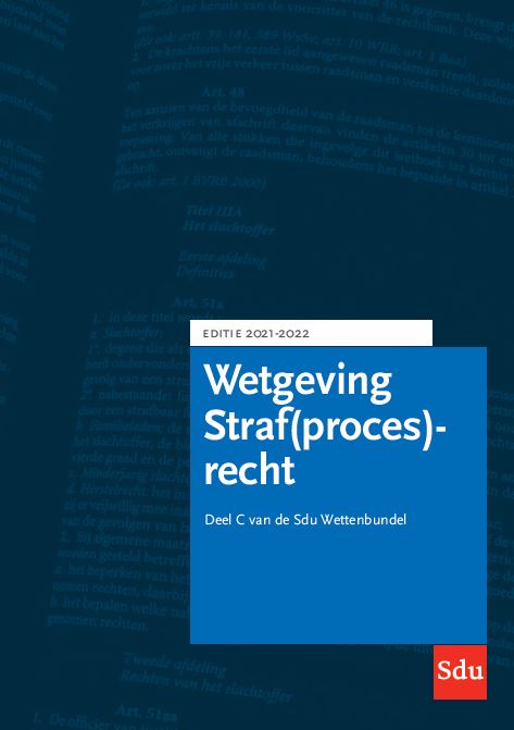 Omslag van Sdu Wettenbundel Straf(proces)recht. Editie 2021-2022