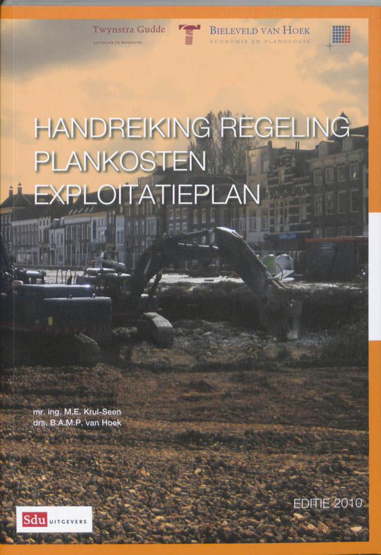 Omslag van Handreiking Regeling plankosten exploitatieplan