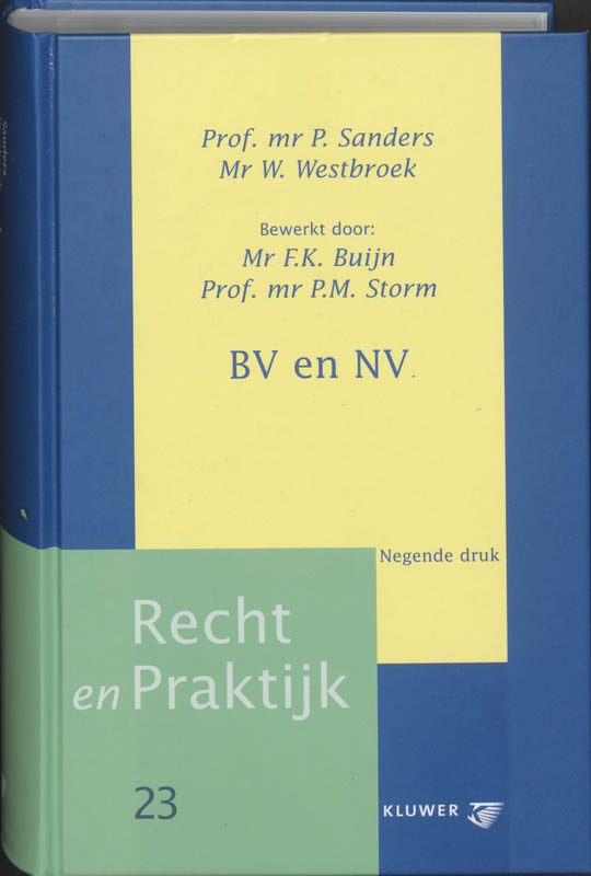 Omslag van BV en NV