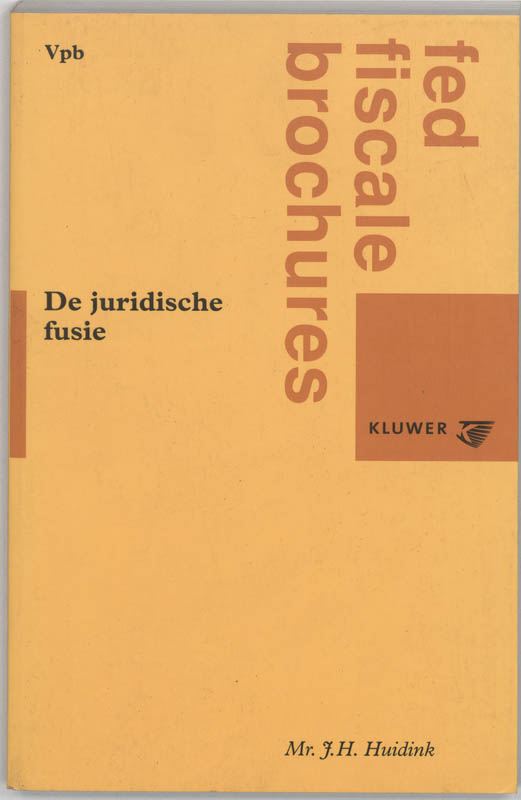 Omslag van De juridische fusie