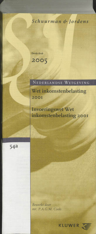 Omslag van Wet Inkomstenbelasting 2001