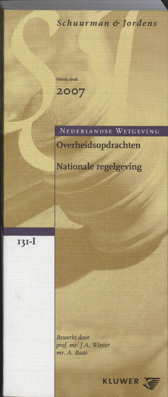 Omslag van Overheidsopdrachten / Nationale regelgeving