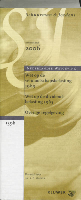 Omslag van Wet op de Vennootschapsbelasting 1969