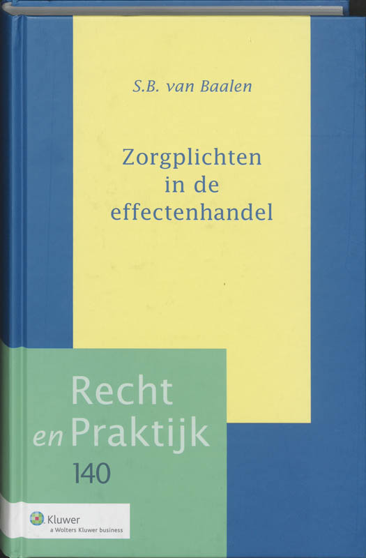 Omslag van Zorgplichten in de effectenhandel