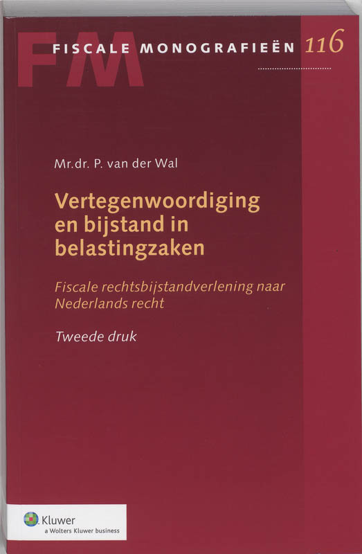 Omslag van Vertegenwoordiging en bijstand in belastingzaken