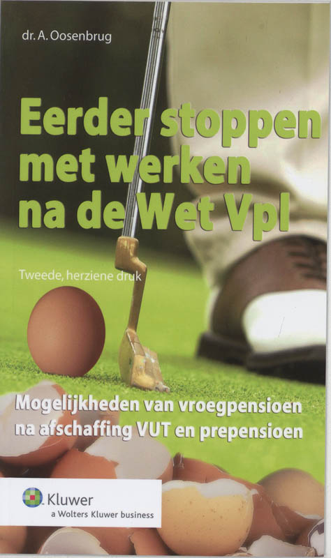 Omslag van Eerder stoppen met werken na de Wet Vpl
