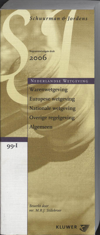 Omslag van Warenwetgeving