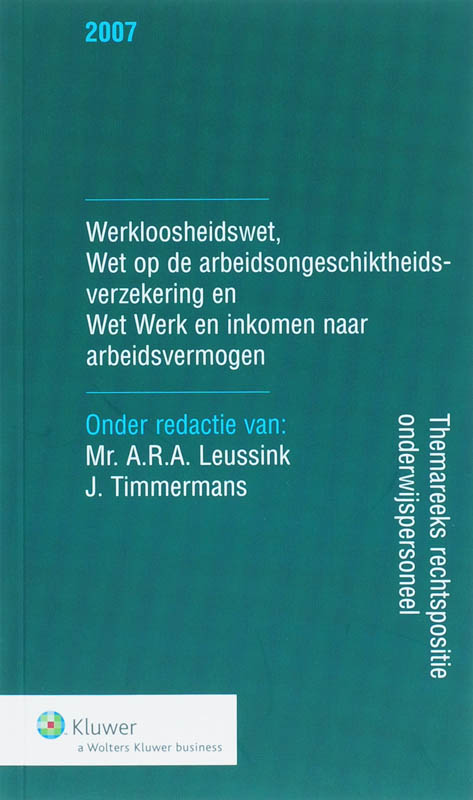 Omslag van Werkloosheidswet