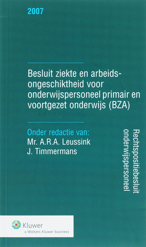 Omslag van Besluit Ziekte, arbeidsongeschiktheid onderwijs-/onderzoekpersoneel