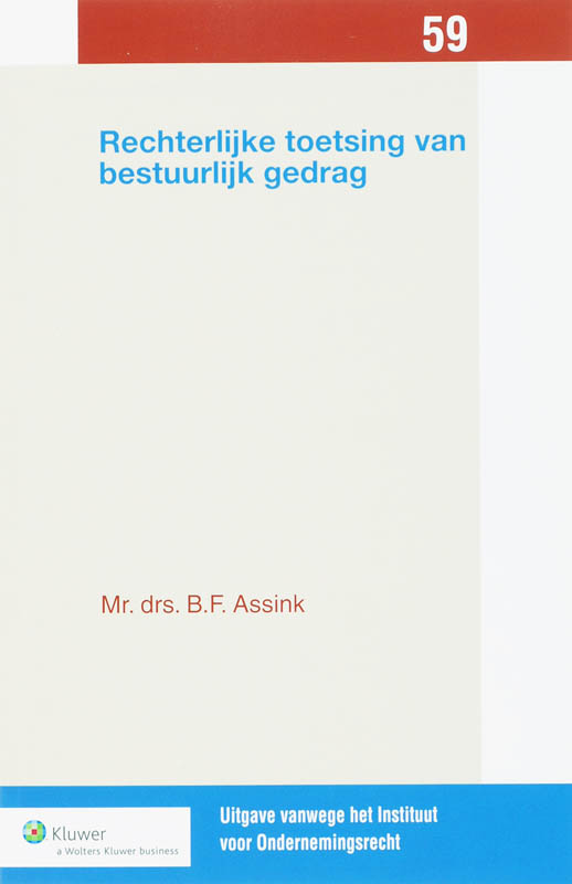 Omslag van Rechterlijke toetsing van bestuurlijk gedrag