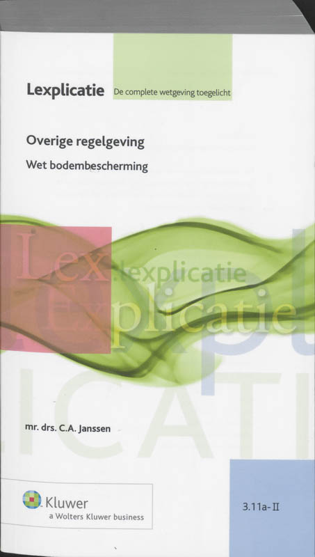 Omslag van Overige regelgeving Wet bodembescherming