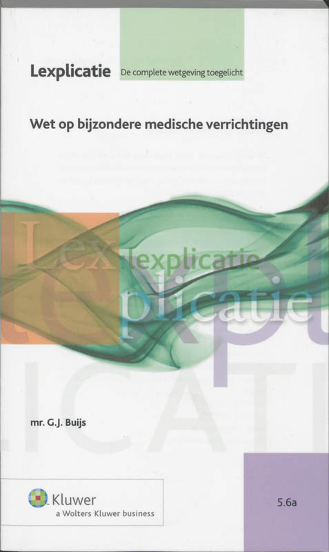 Omslag van Lexplicatie Wet op bijzondere medische verrichtingen