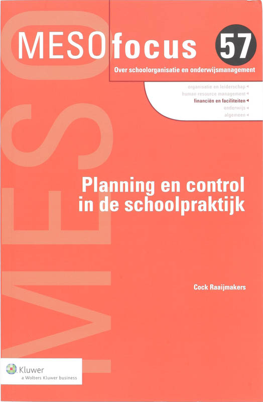 Omslag van Planning en control in de schoolpraktijk