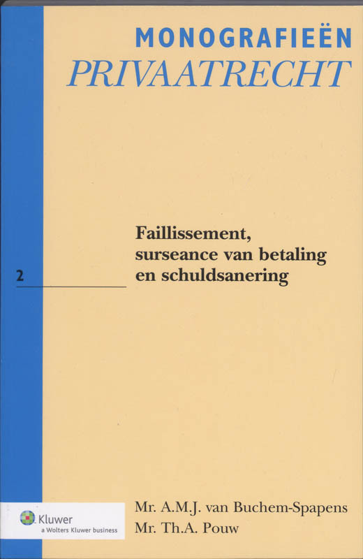 Omslag van Faillissement, surseance van betaling en schuldsanering
