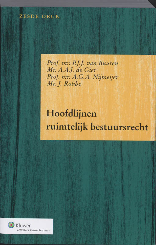 Omslag van Hoofdlijnen ruimtelijk bestuursrecht