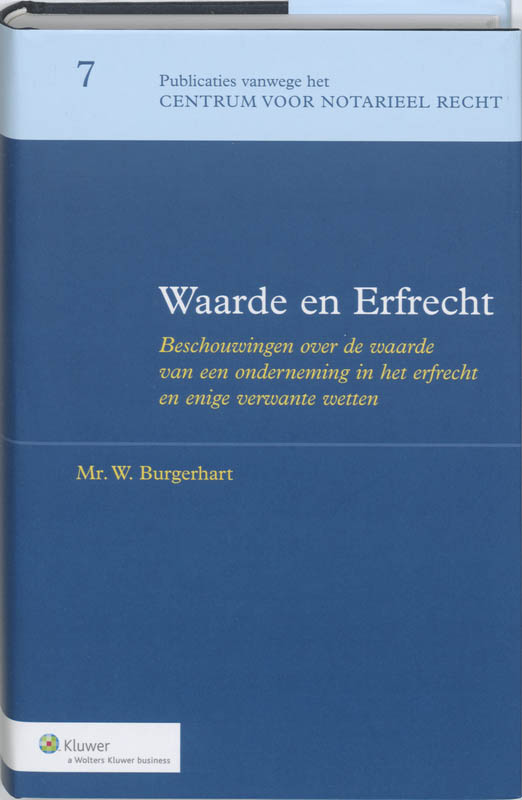 Omslag van Waarde en erfrecht
