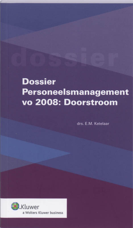 Omslag van Dossier Personeelsmanagement VO 2008: Doorstroom