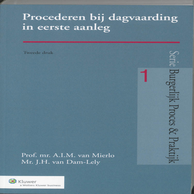 Omslag van Procederen bij dagvaarding in eerste aanleg