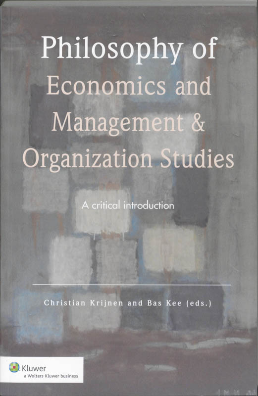 Omslag van Philosophy of economics and management & organization studies