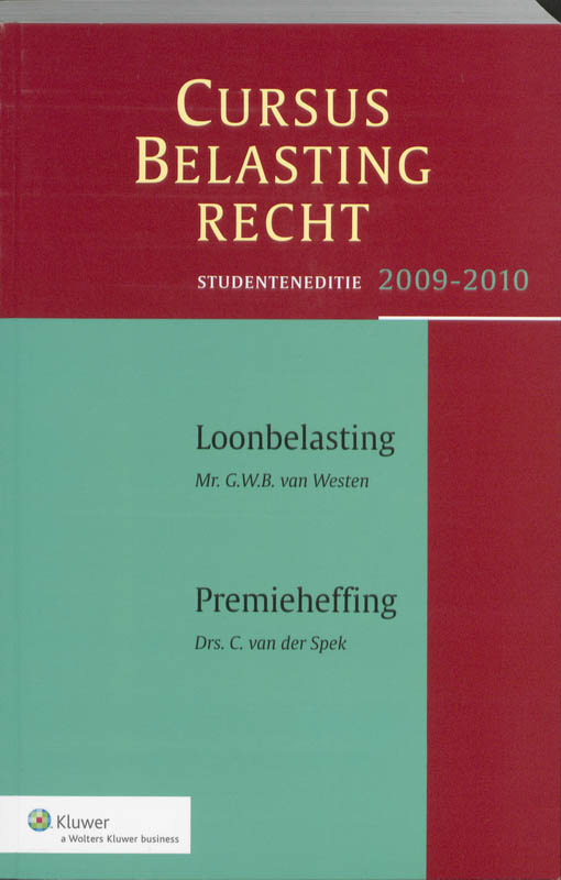 Omslag van Cursus Belastingrecht Loonbelasting/Premieheffing