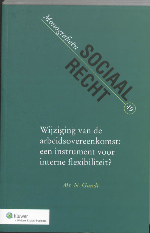 Omslag van Wijziging van de arbeidsovereenkomst