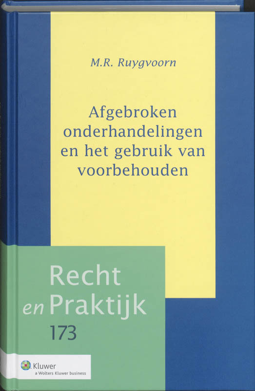 Omslag van Afgebroken onderhandelingen en voorbehouden